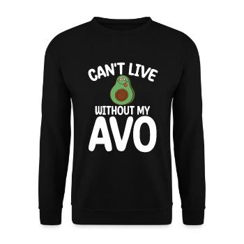 Avocado Gifts - Unisex Sweatshirt - black - Front - Alina (178cm) & Michal (187cm)