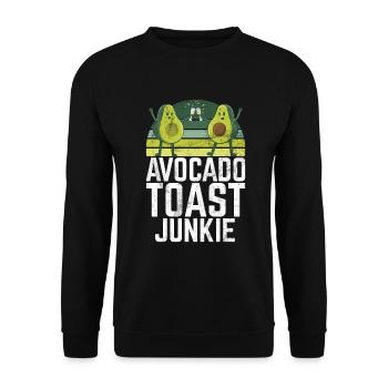 Avocado Gifts - Unisex Sweatshirt - black - Front - Alina (178cm) & Michal (187cm)