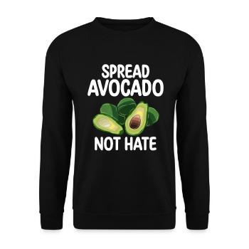 Avocado Gifts - Unisex Sweatshirt - black - Front - Alina (178cm) & Michal (187cm)