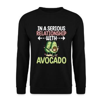 Avocado Gifts - Unisex Sweatshirt - black - Front - Alina (178cm) & Michal (187cm)