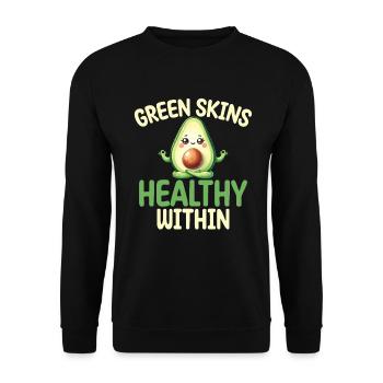 Avocado Gifts - Unisex Sweatshirt - black - Front - Alina (178cm) & Michal (187cm)