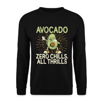 Avocado Gifts - Unisex Sweatshirt - black - Front - Alina (178cm) & Michal (187cm)