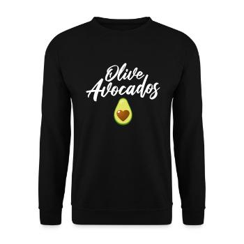Avocado Gifts - Unisex Sweatshirt - black - Front - Alina (178cm) & Michal (187cm)