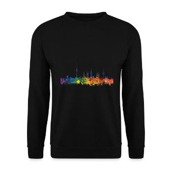 Oberhausen - Unisex Pullover - Schwarz - Vorne - Alina (178cm) & Michal (187cm)