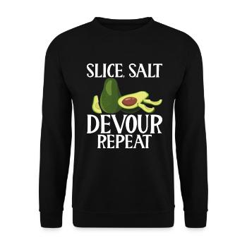 Avocado Gifts - Unisex Sweatshirt - black - Front - Alina (178cm) & Michal (187cm)
