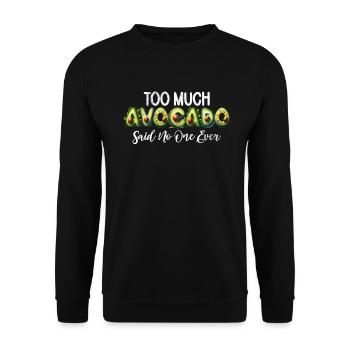 Avocado Gifts - Unisex Sweatshirt - black - Front - Alina (178cm) & Michal (187cm)