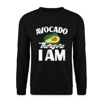 Avocado Gifts - Unisex Sweatshirt - black - Front - Alina (178cm) & Michal (187cm)