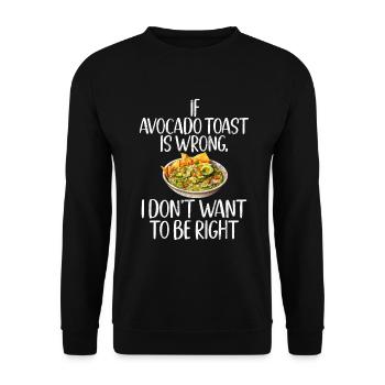 Avocado Gifts - Unisex Sweatshirt - black - Front - Alina (178cm) & Michal (187cm)