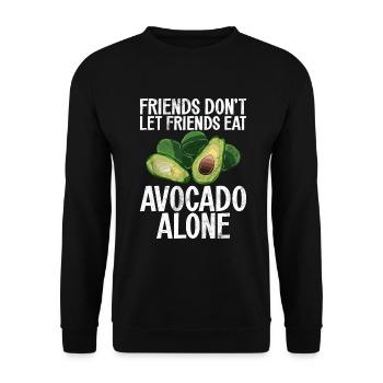 Avocado Gifts - Unisex Sweatshirt - black - Front - Alina (178cm) & Michal (187cm)
