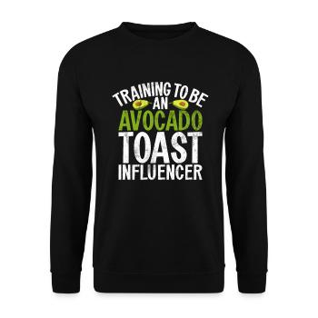 Avocado Gifts - Unisex Sweatshirt - black - Front - Alina (178cm) & Michal (187cm)