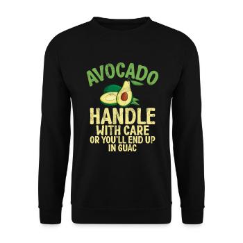 Avocado Gifts - Unisex Pullover - Schwarz - Vorne - Alina (178cm) & Michal (187cm)