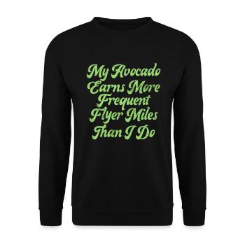 Avocado Gifts - Unisex Sweatshirt - black - Front - Alina (178cm) & Michal (187cm)