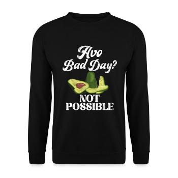 Avocado Gifts - Unisex Pullover - Schwarz - Vorne - Alina (178cm) & Michal (187cm)