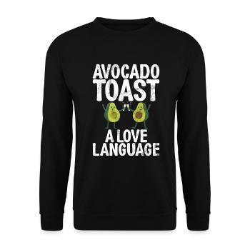 Avocado Gifts - Unisex Sweatshirt - black - Front - Alina (178cm) & Michal (187cm)