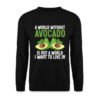 Avocado Gifts - Unisex Sweatshirt - black - Front - Alina (178cm) & Michal (187cm)