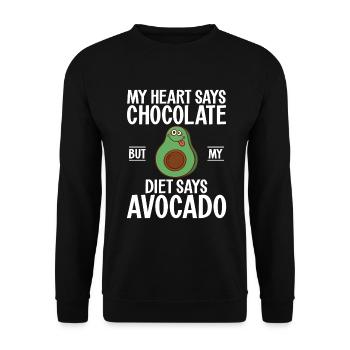 Avocado Gifts - Unisex Sweatshirt - black - Front - Alina (178cm) & Michal (187cm)