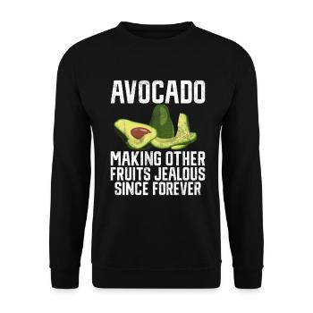 Avocado Gifts - Unisex Sweatshirt - black - Front - Alina (178cm) & Michal (187cm)