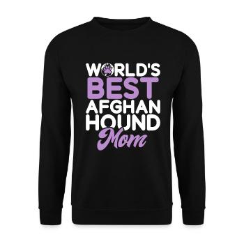 Afghan Hound Gifts - Unisex Sweatshirt - black - Front - Alina (178cm) & Michal (187cm)