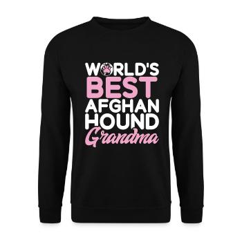 Afghan Hound Gifts - Unisex Sweatshirt - black - Front - Alina (178cm) & Michal (187cm)