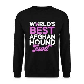 Afghan Hound Gifts - Unisex Pullover - Schwarz - Vorne - Alina (178cm) & Michal (187cm)