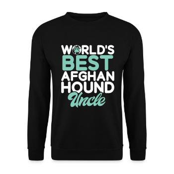 Afghan Hound Gifts - Unisex Sweatshirt - black - Front - Alina (178cm) & Michal (187cm)