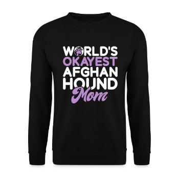 Afghan Hound Gifts - Unisex Sweatshirt - black - Front - Alina (178cm) & Michal (187cm)