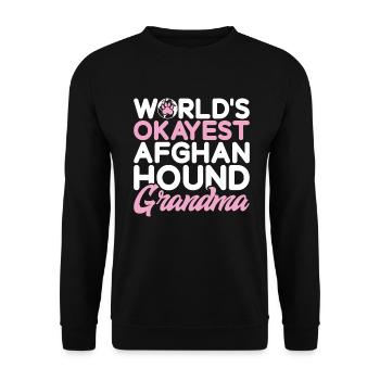 Afghan Hound Gifts - Unisex Sweatshirt - black - Front - Alina (178cm) & Michal (187cm)