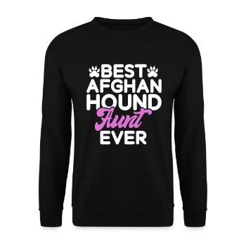 Afghan Hound Gifts - Unisex Sweatshirt - black - Front - Alina (178cm) & Michal (187cm)