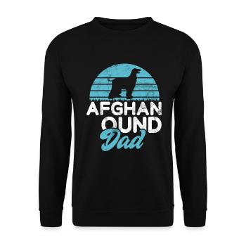 Afghan Hound Gifts - Unisex Sweatshirt - black - Front - Alina (178cm) & Michal (187cm)