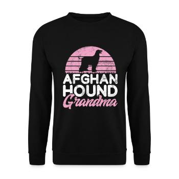 Afghan Hound Gifts - Unisex Sweatshirt - black - Front - Alina (178cm) & Michal (187cm)