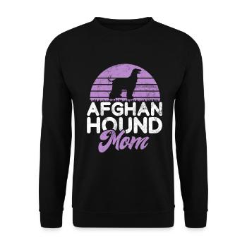 Afghan Hound Gifts - Unisex Pullover - Schwarz - Vorne - Alina (178cm) & Michal (187cm)
