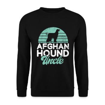 Afghan Hound Gifts - Unisex Sweatshirt - black - Front - Alina (178cm) & Michal (187cm)