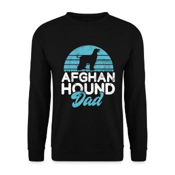 Afghan Hound Gifts - Unisex Sweatshirt - black - Front - Alina (178cm) & Michal (187cm)