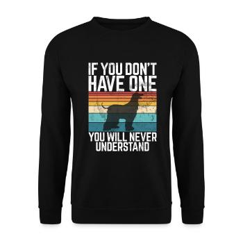 Afghan Hound Gifts - Unisex Pullover - Schwarz - Vorne - Alina (178cm) & Michal (187cm)
