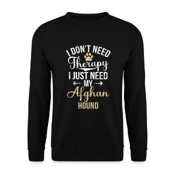 Afghan Hound Gifts - Unisex Pullover - Schwarz - Vorne - Alina (178cm) & Michal (187cm)