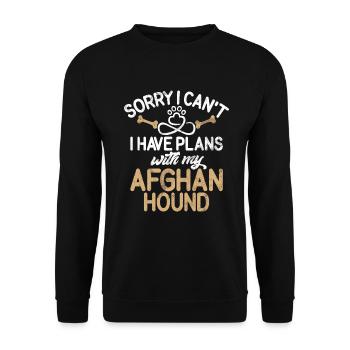 Afghan Hound Gifts - Unisex Pullover - Schwarz - Vorne - Alina (178cm) & Michal (187cm)