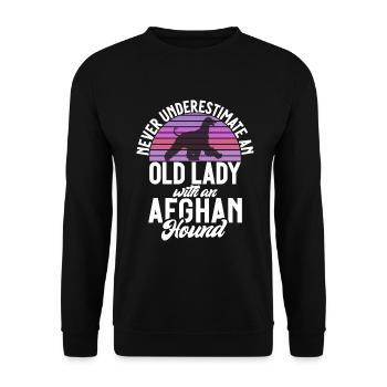 Afghan Hound Gifts - Unisex Pullover - Schwarz - Vorne - Alina (178cm) & Michal (187cm)