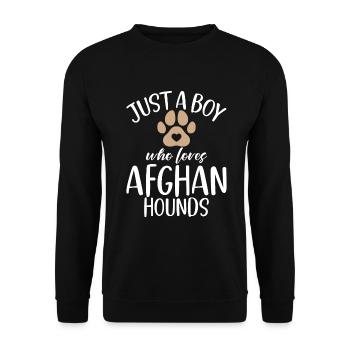 Afghan Hound Gifts - Unisex Pullover - Schwarz - Vorne - Alina (178cm) & Michal (187cm)