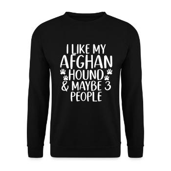 Afghan Hound Gifts - Unisex Pullover - Schwarz - Vorne - Alina (178cm) & Michal (187cm)
