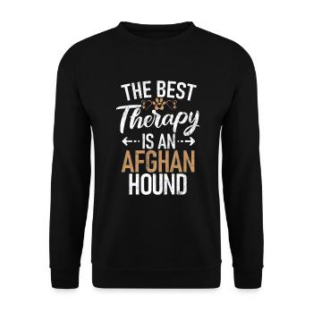 Afghan Hound Gifts - Unisex Sweatshirt - black - Front - Alina (178cm) & Michal (187cm)