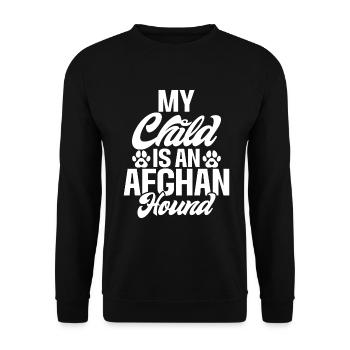 Afghan Hound Gifts - Unisex Sweatshirt - black - Front - Alina (178cm) & Michal (187cm)
