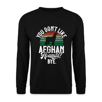 Afghan Hound Gifts - Unisex Pullover - Schwarz - Vorne - Alina (178cm) & Michal (187cm)