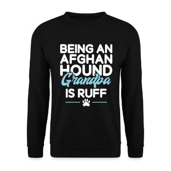 Afghan Hound Gifts - Unisex Sweatshirt - black - Front - Alina (178cm) & Michal (187cm)