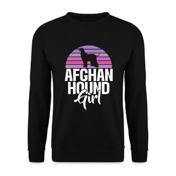 Afghan Hound Gifts - Unisex Pullover - Schwarz - Vorne - Alina (178cm) & Michal (187cm)