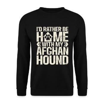 Afghan Hound Gifts - Unisex Pullover - Schwarz - Vorne - Alina (178cm) & Michal (187cm)
