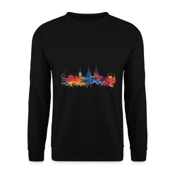 Pforzheim - Sweat-shirt Unisexe - noir - Devant - Alina (178cm) & Michal (187cm)