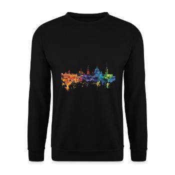 Potsdam - Unisex Sweatshirt - black - Front - Alina (178cm) & Michal (187cm)