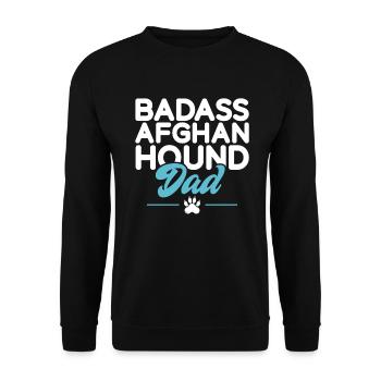 Afghan Hound Gifts - Unisex Sweatshirt - black - Front - Alina (178cm) & Michal (187cm)