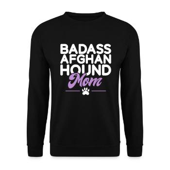 Afghan Hound Gifts - Unisex Pullover - Schwarz - Vorne - Alina (178cm) & Michal (187cm)