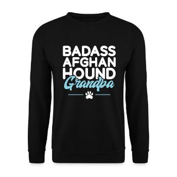 Afghan Hound Gifts - Unisex Pullover - Schwarz - Vorne - Alina (178cm) & Michal (187cm)